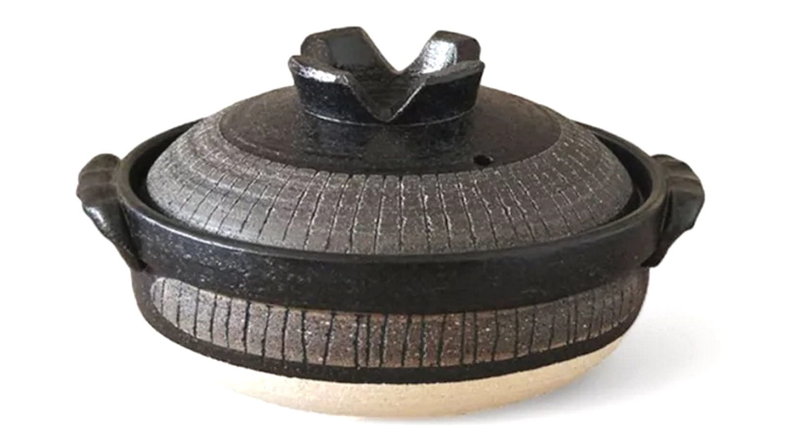 Wistos Kuro Tokusa Japanese Donabe Black Clay Pot - 21.5cm