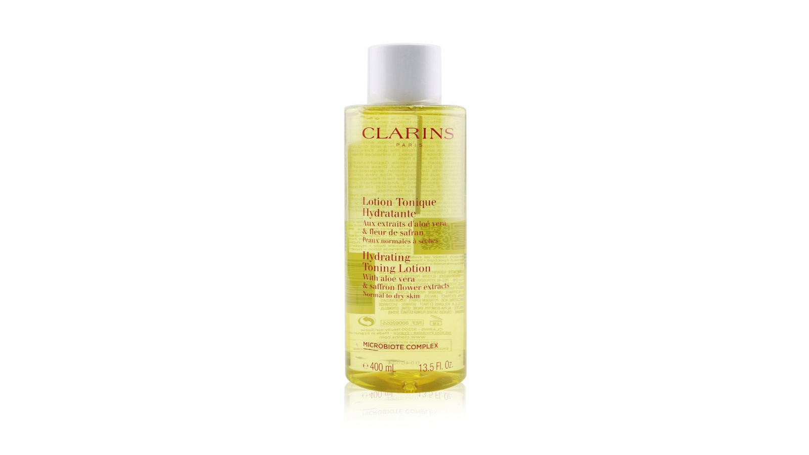 Clarins Hydrating Toning Lotion with Aloe Vera &  Saffron Flower Extracts - Normal to Dry Skin  - 400ml/13.5oz