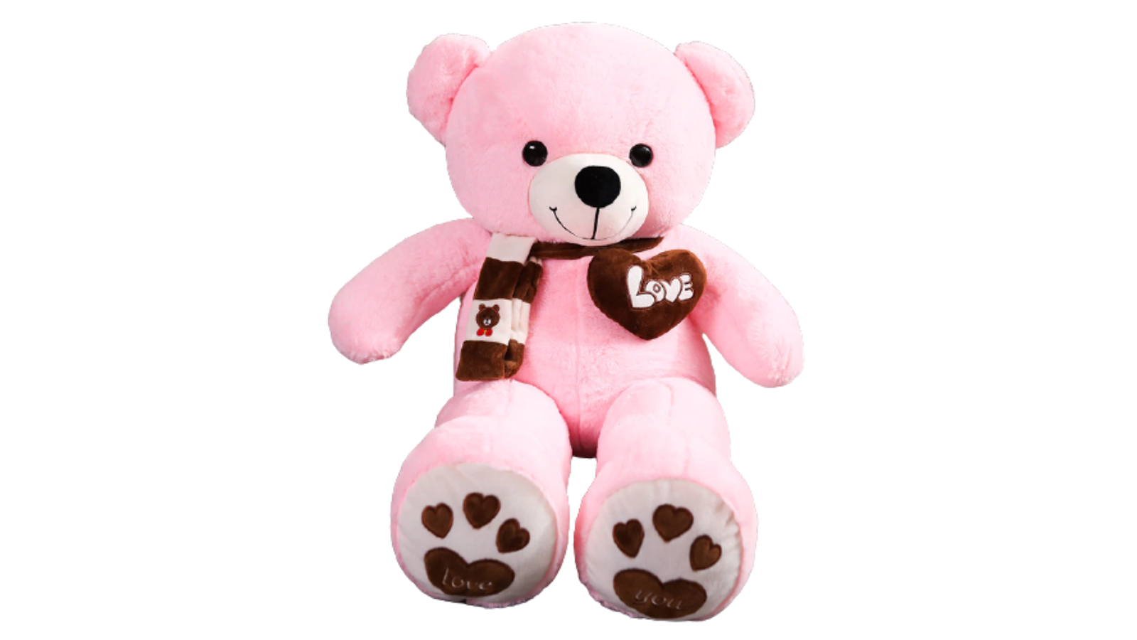 NNECN 100cm Soft Plush Cotton Scarf Hold Pillow Giant Teddy Bear - Pink