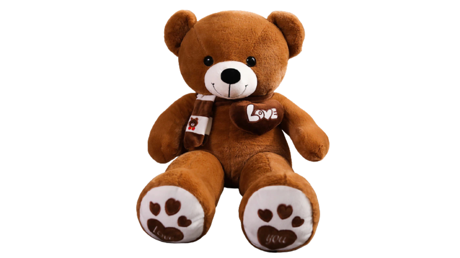 NNECN 100cm Soft Plush Cotton Scarf Hold Pillow Giant Teddy Bear - Brown