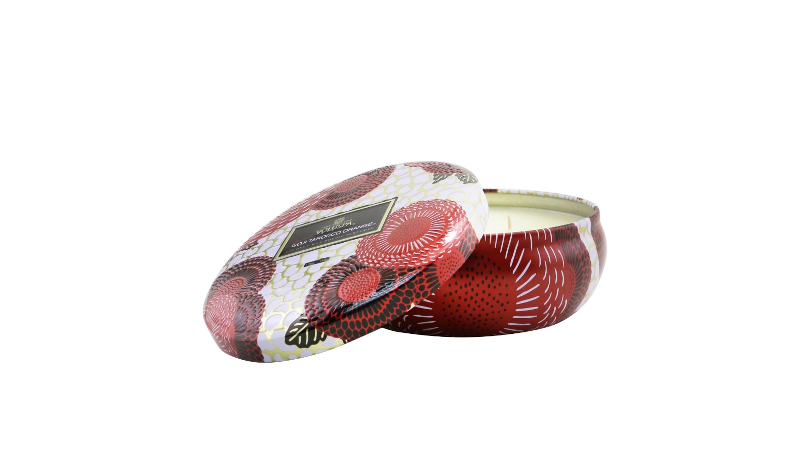 Voluspa 3 Wick Decorative Tin Candle - Spiced Goji Tarocco Orange -340g/12oz
