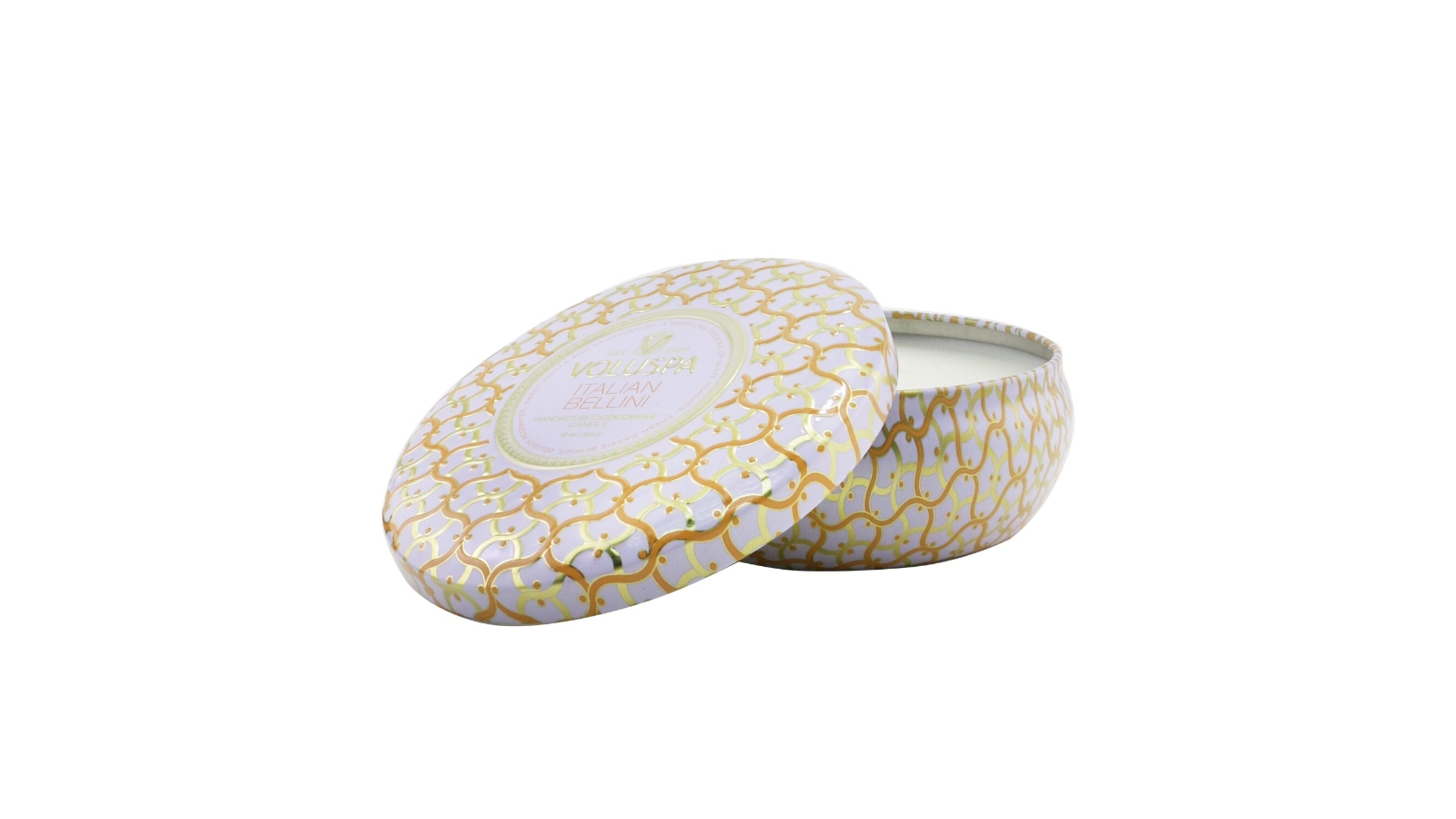 Voluspa 3 Wick Decorative Tin Candle - Italian Bellini  - 340g/12oz