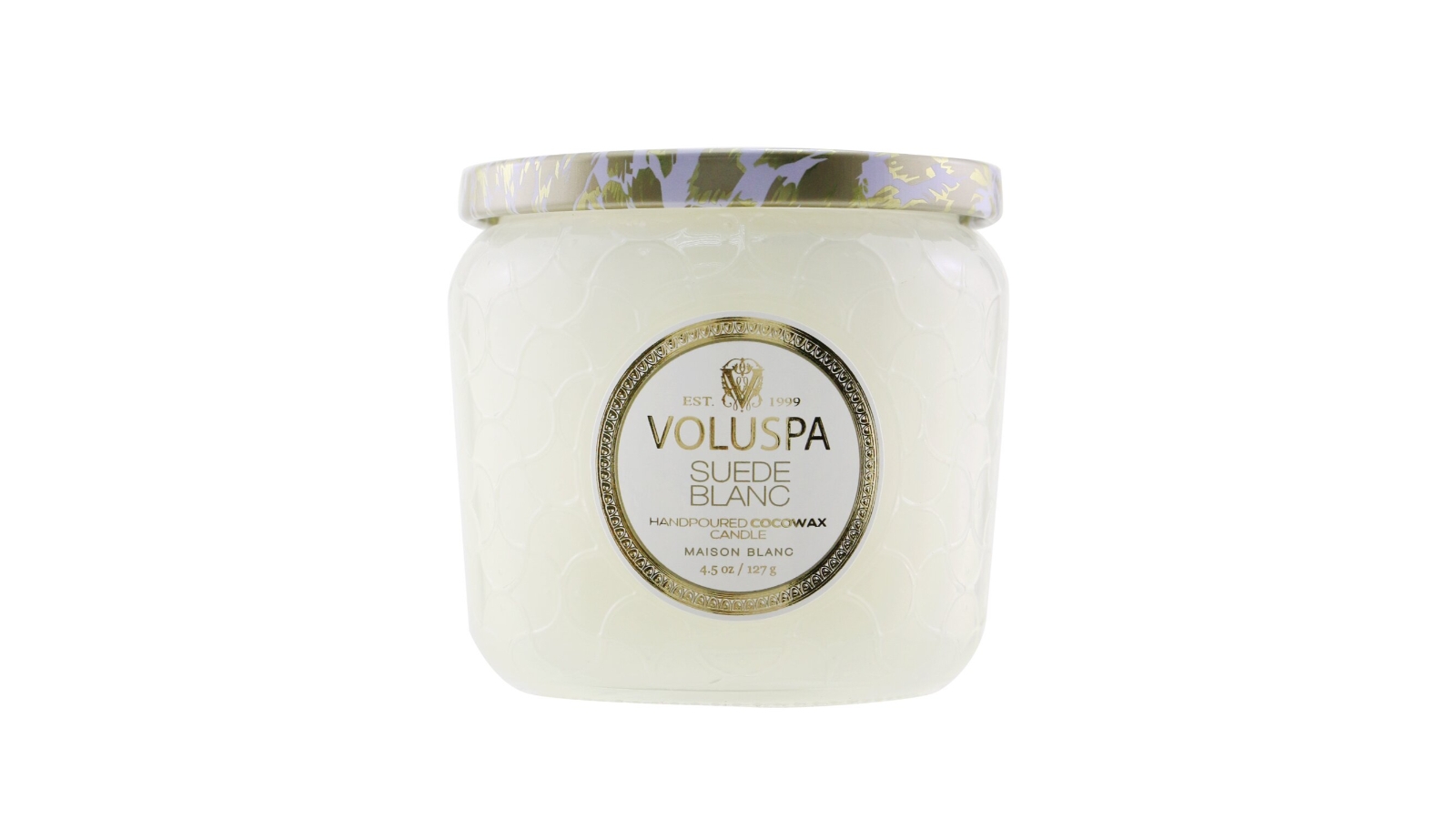 Voluspa Petite Jar Candle - Suede Blanc -127g/4.5oz