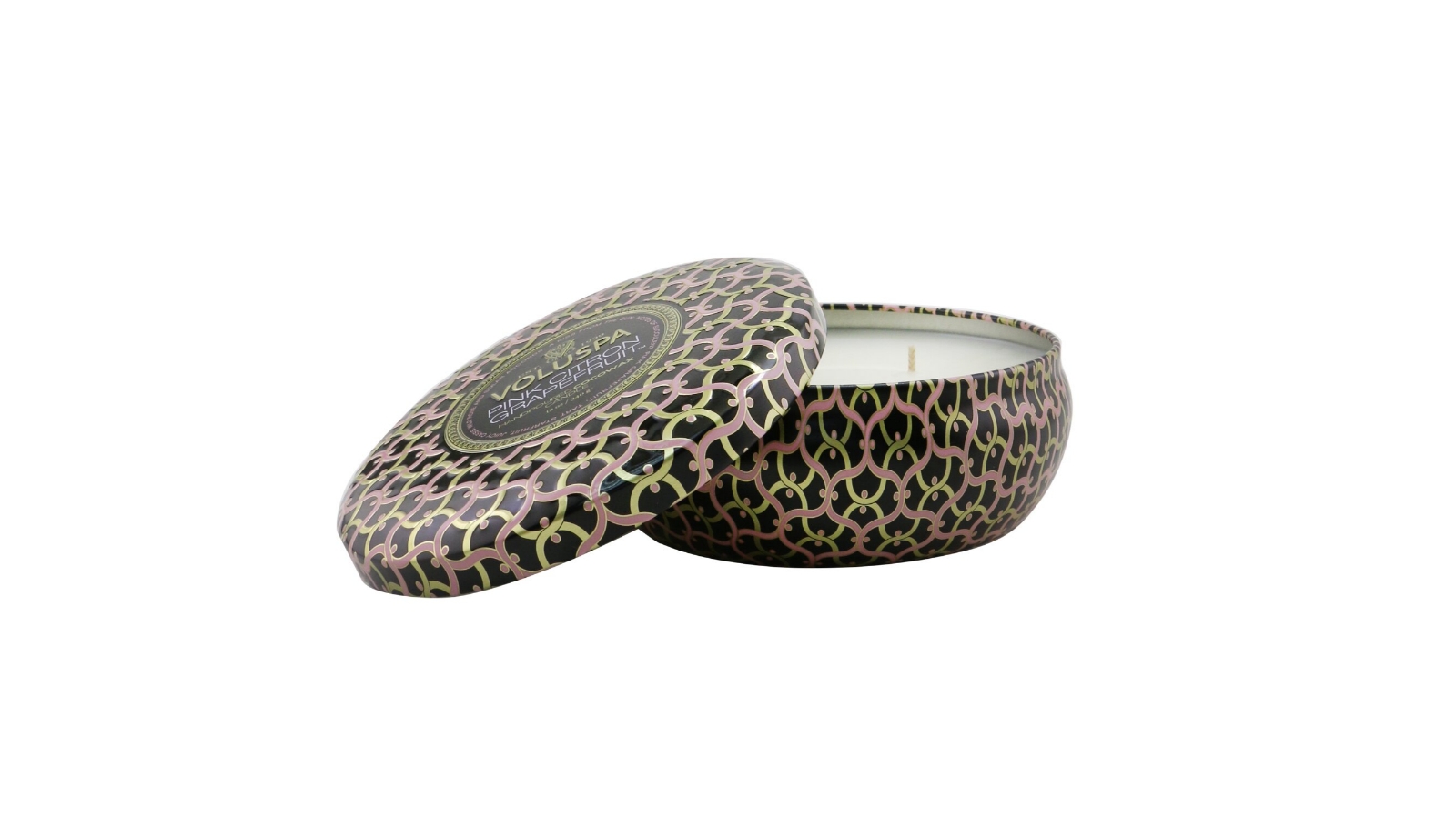 Voluspa 3 Wick Decorative Tin Candle - Pink Citron Grapefruit  - 340g/ 12oz