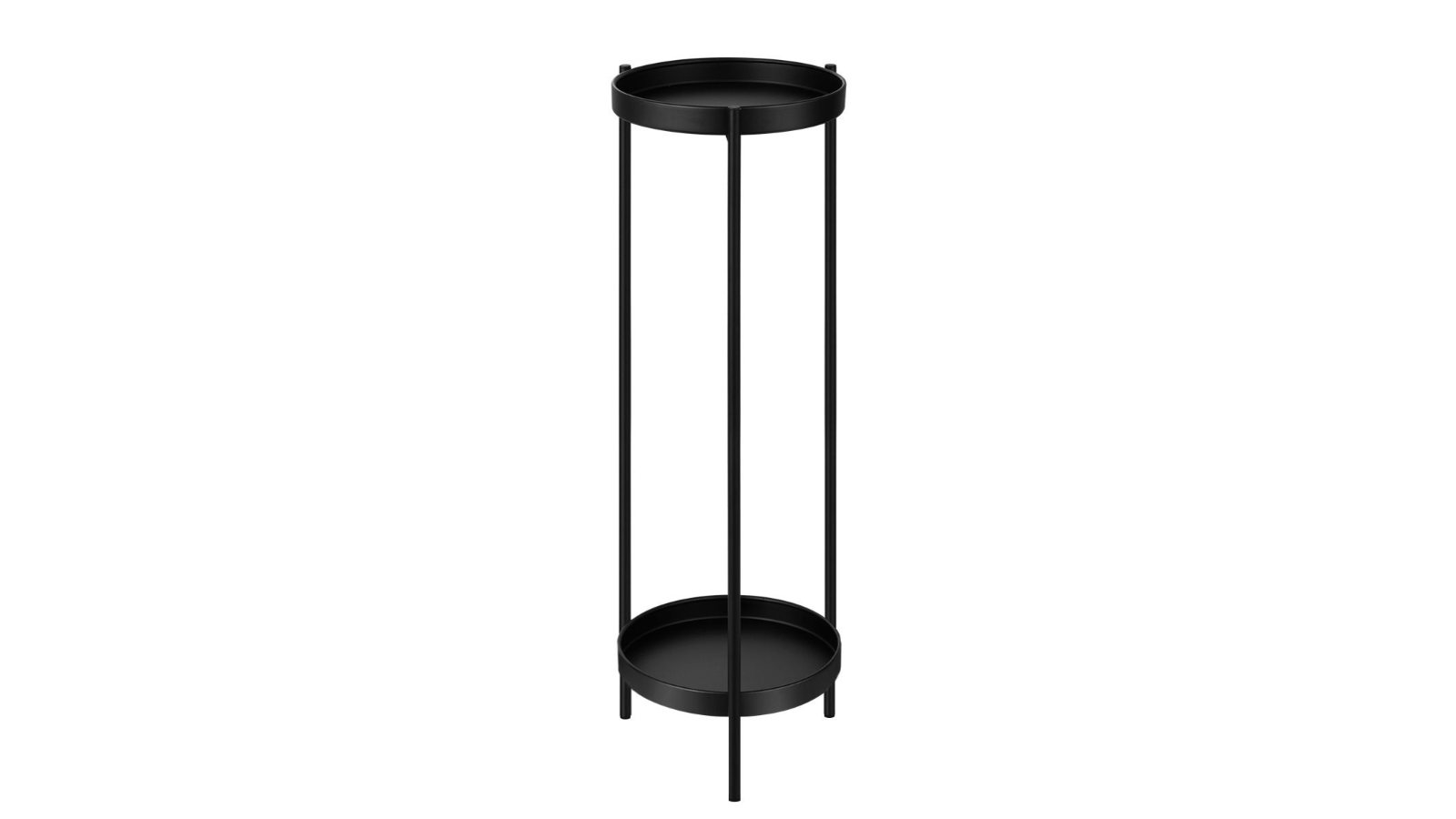 80cm Indoor Outdoor Corner High Plant Metal Stand - Black