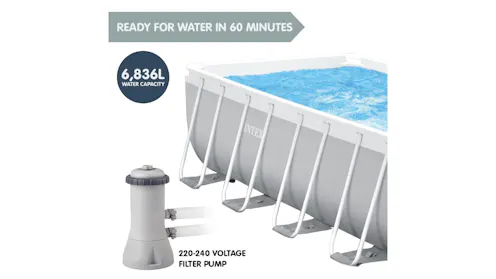 Intex 4x2m Rectangular Above Ground Pool with Pump | Harvey Norman
