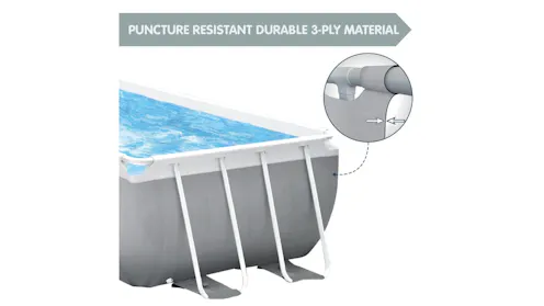 Intex 4.88x2.44m Rectangular Above Ground Pool | Harvey Norman