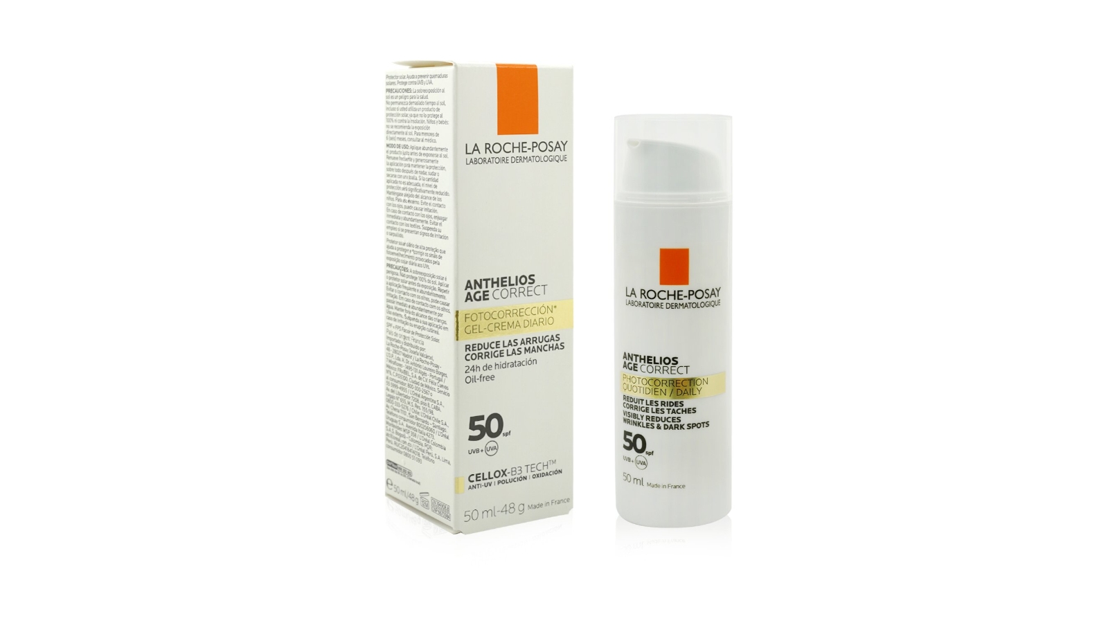 La Roche Posay Anthelios Age Correct Daily Photocorrection - Visibly Reduces Wrinkles &  Dark Spots SPF 50  - 50ml/1.7oz