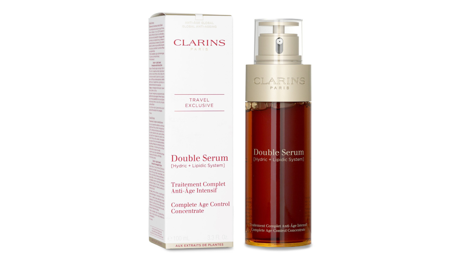 Clarins Double Serum Hydric and Lipidic System Complete Age Control Concentrate - 100ml/3.3oz