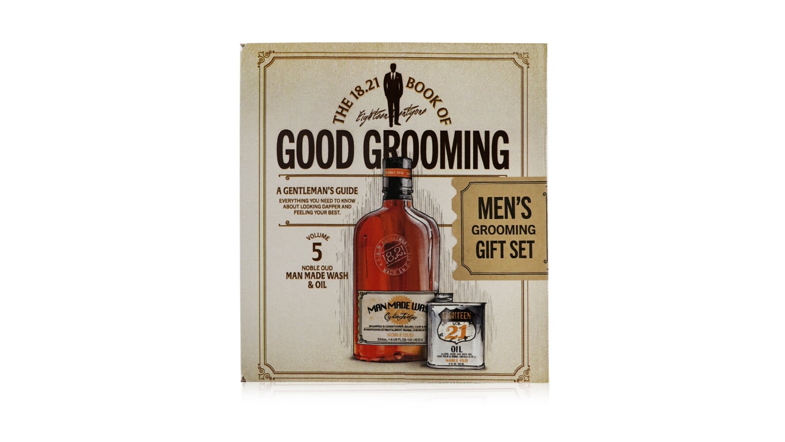 18.21 Man Made Book of Good Grooming Gift Set Volume 5: Noble Oud - 2 Piece