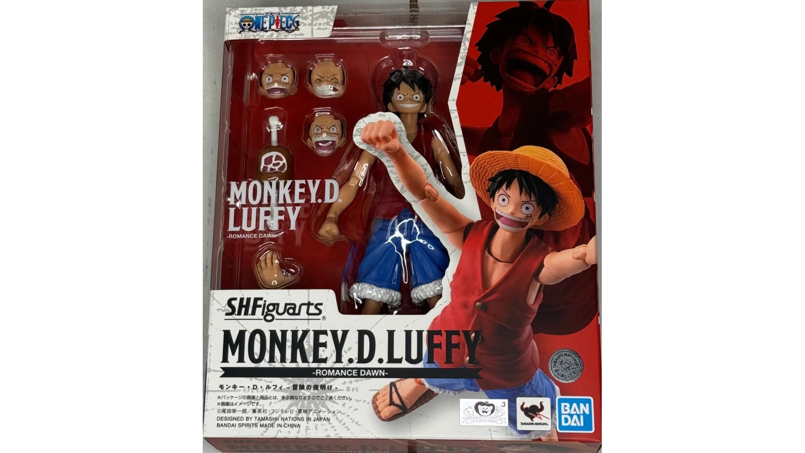 Tamashii Nations One Piece S.H.Figuarts Monkey D. Luffy Romance Dawn Action Figure