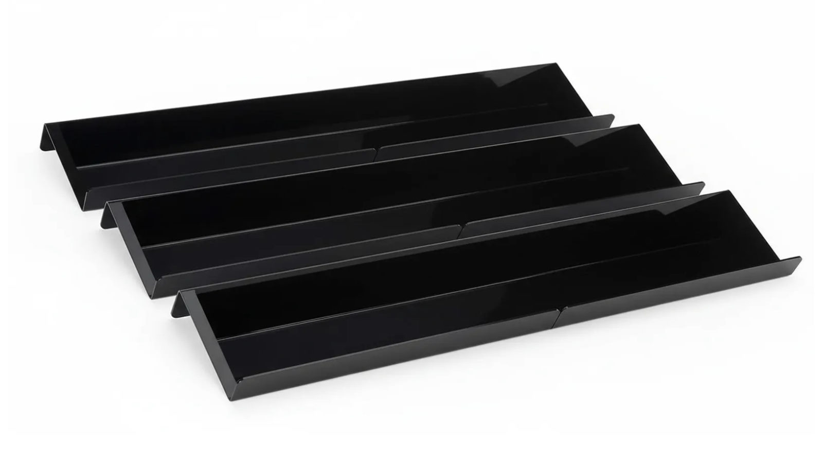 Vikus Spice Drawer Organizer - Black Acrylic