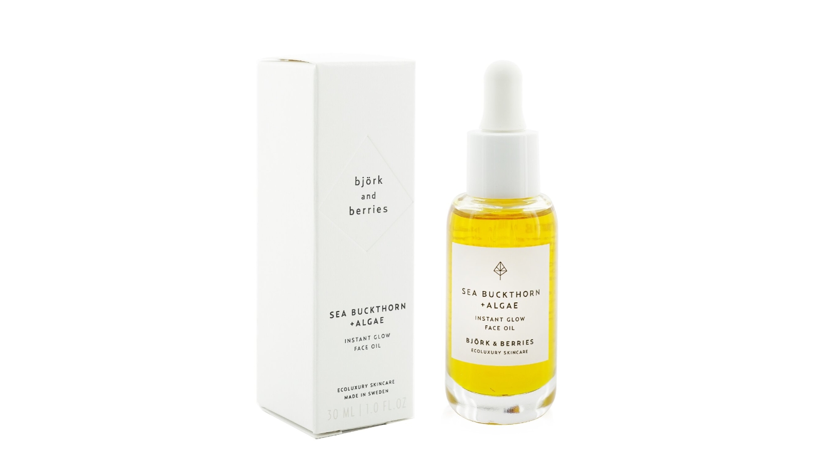 Bjork & Berries Sea Buckthorn+ Algae Instant Glow Face Oil -30ml/1oz