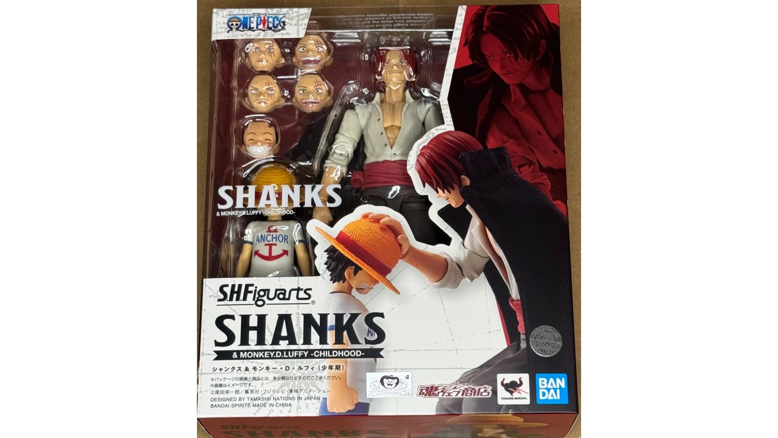 Tamashii Nations One Piece S.H.Figuarts Shanks and Monkey D. Luffy Childhood Action Figure