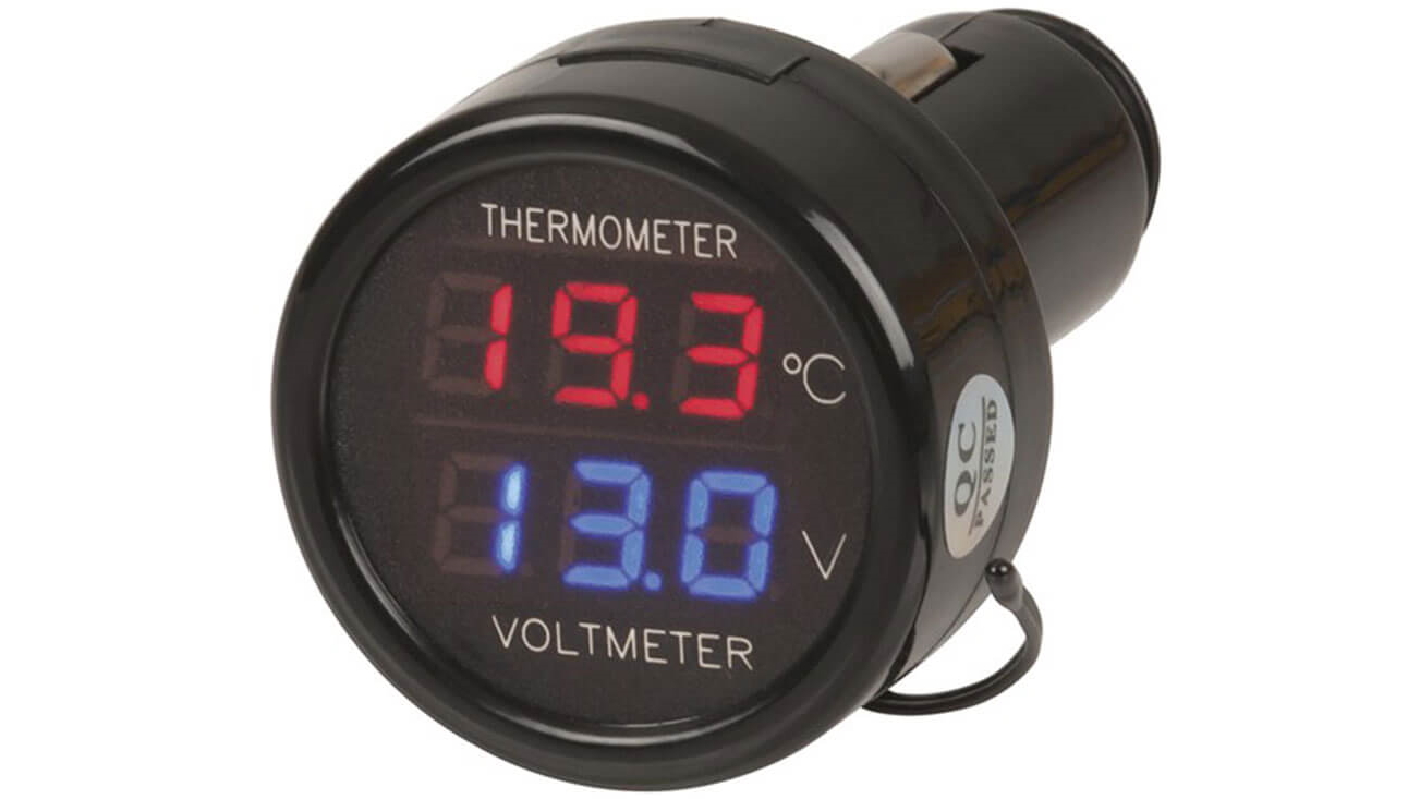 In-car Battery Monitor and Temperature Display