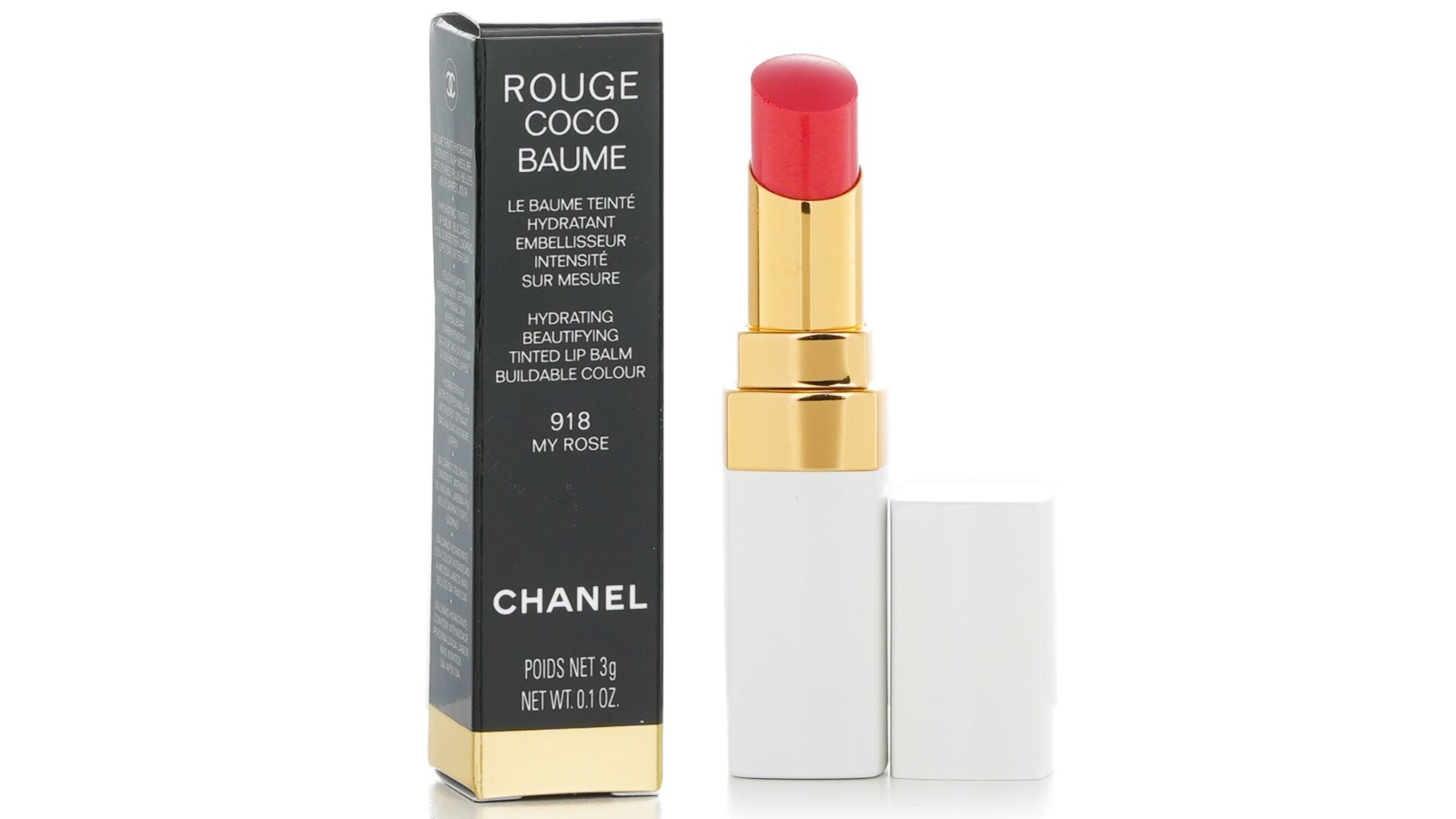 Chanel Rouge Coco Baume Hydrating Beautifying Tinted Lip Balm - 918 My Rose - 3g/0.1oz