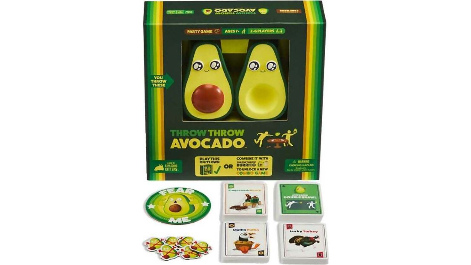 Exploding Kittens Throw Throw Avocado Card Game | Harvey Norman
