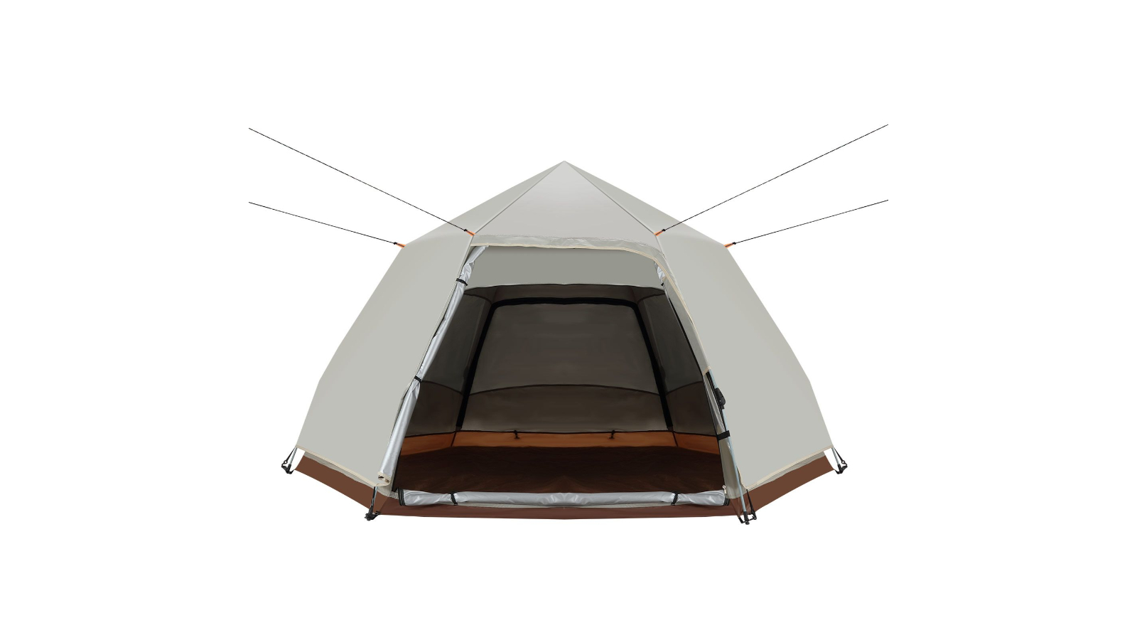 OGL 240 x 240 x 135cm 4 Man Portable Camping Shelter Auto Pop up Outdoor Tent Creamy White Harvey Norman