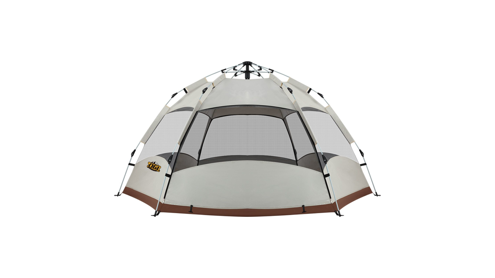 OGL 240 x 240 x 135cm 4 Man Portable Camping Shelter Auto Pop-up Outdoor Tent - Creamy White