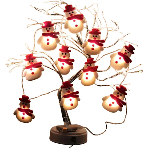 TM Set of 10 Charming Snowman String LED Light - 5.4ft