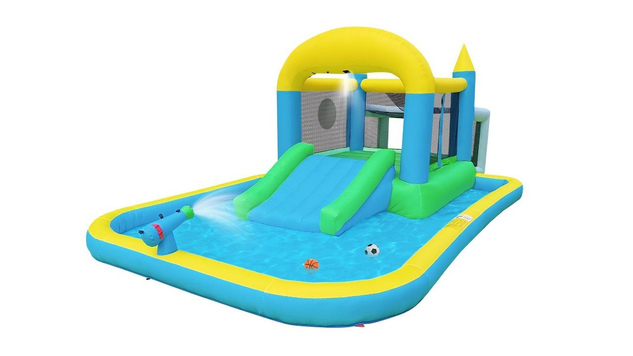 Kidbot Inflatable Water Park World Jumping Castle Trampoline Slide Game Blow Up
