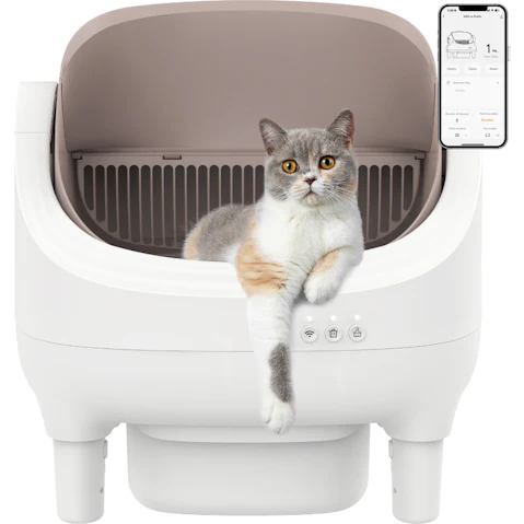 Advwin Automatic Self Cleaning Cat Litter Box with Mat and APP Control