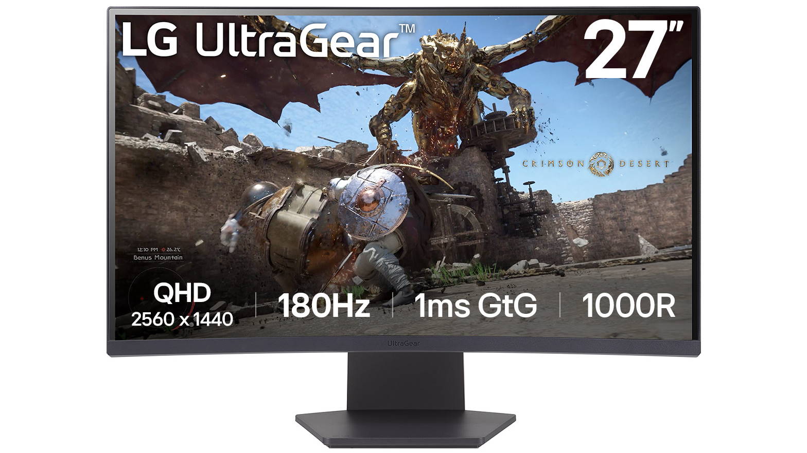 LG 27-inch UltraGear QHD 1000R Curved Gaming Monitor