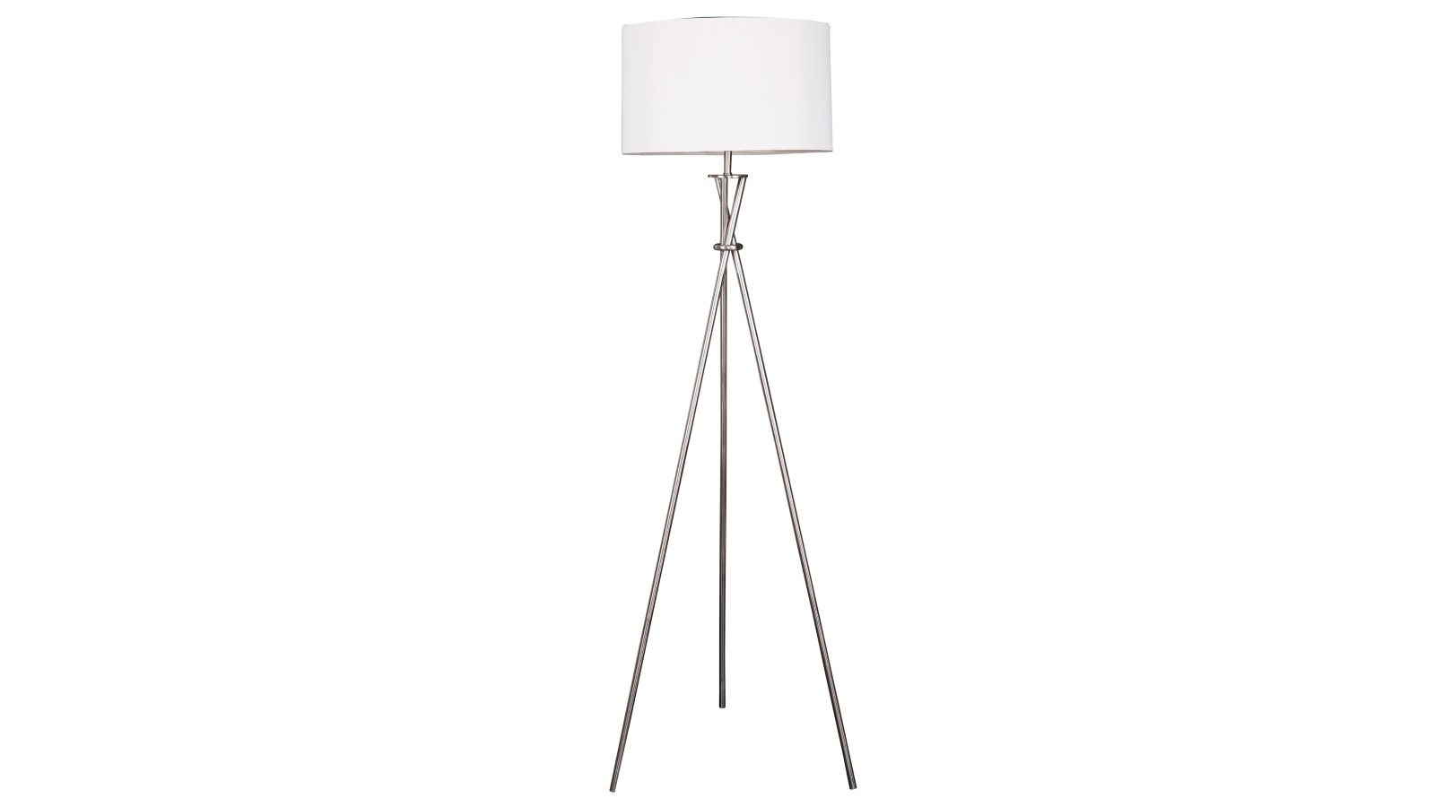 Sherwood Art Deco Tripod White Floor Lamp