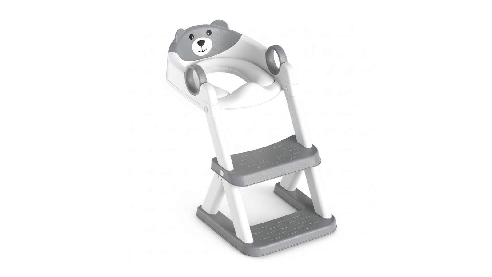 Vikus Potty Training Seat Ladder for Kids - White/Grey