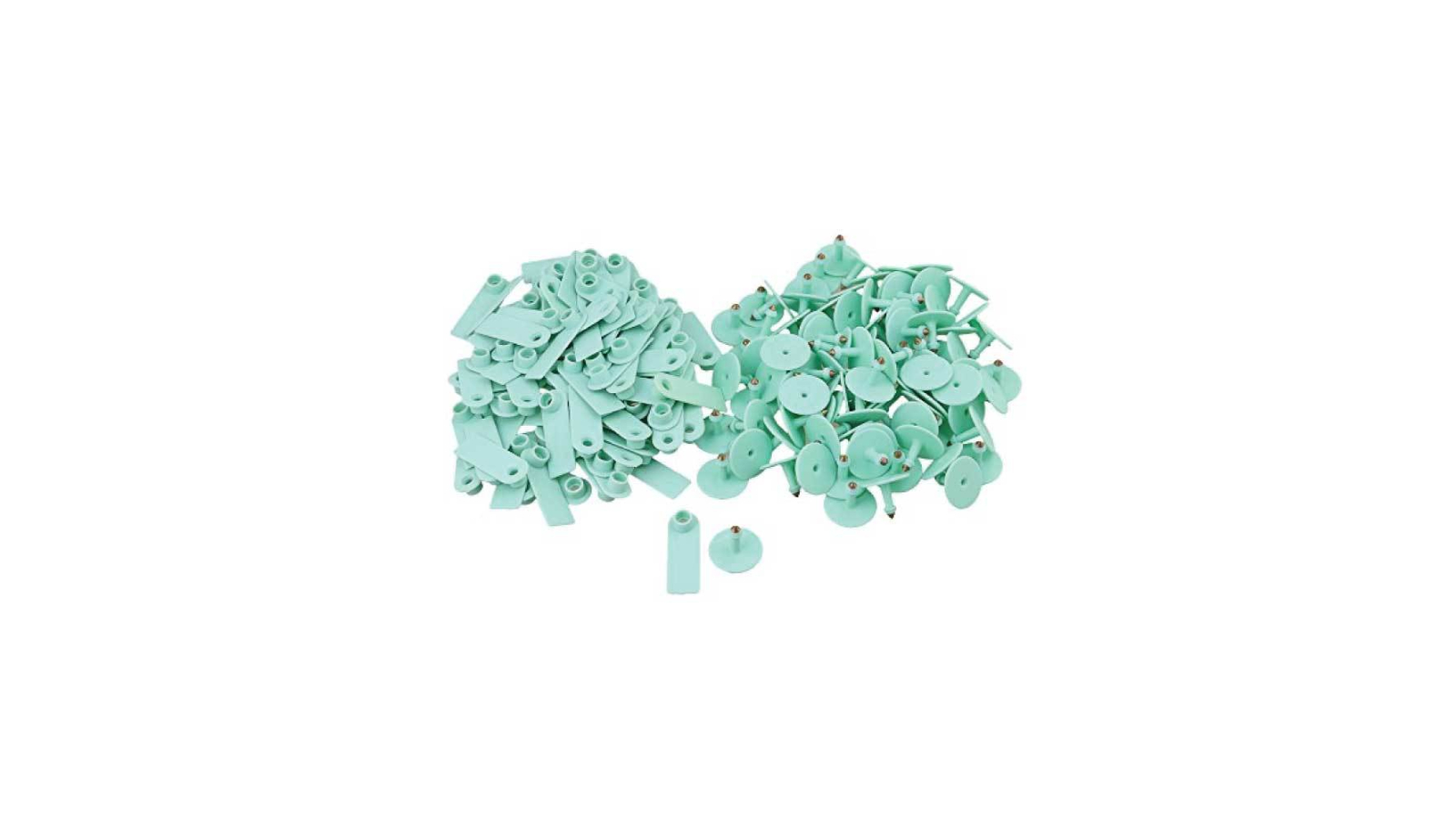 Rooster Farms 100 Piece Green Cattle Ear Tag - 5 x 2cm