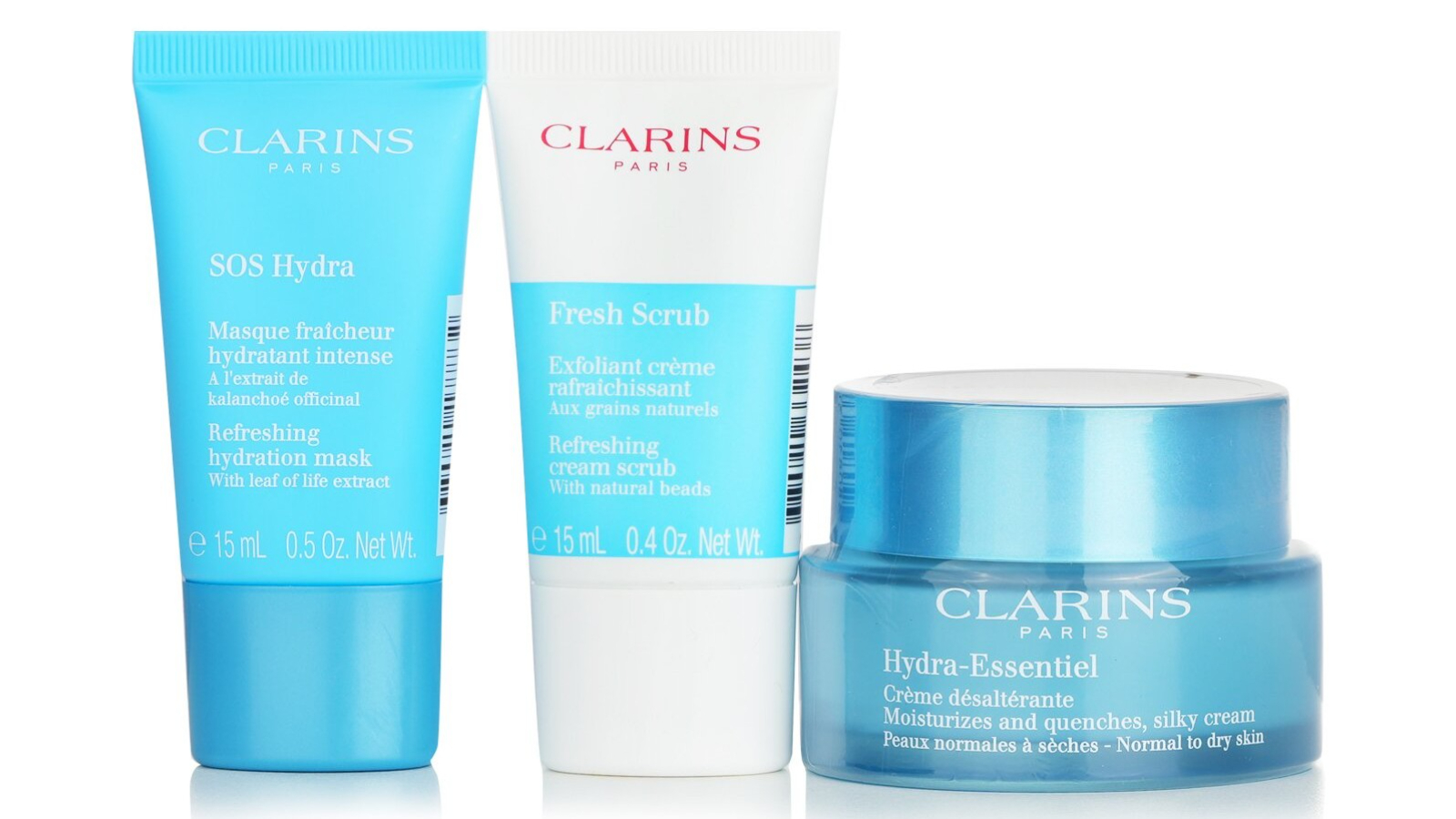 Clarins Hydra-Essentials Collection with Bag - 3 Piece