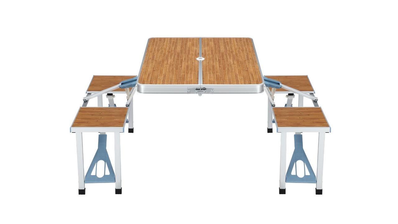 4-Seat Portable Folding Camping Table Set