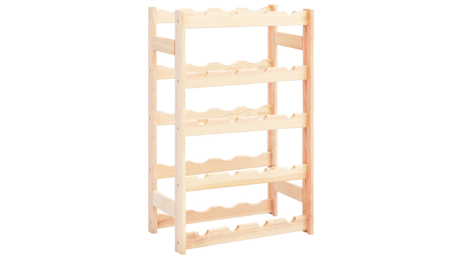 vidaXL Solid Pinewood Wine Rack for 20 Bottle