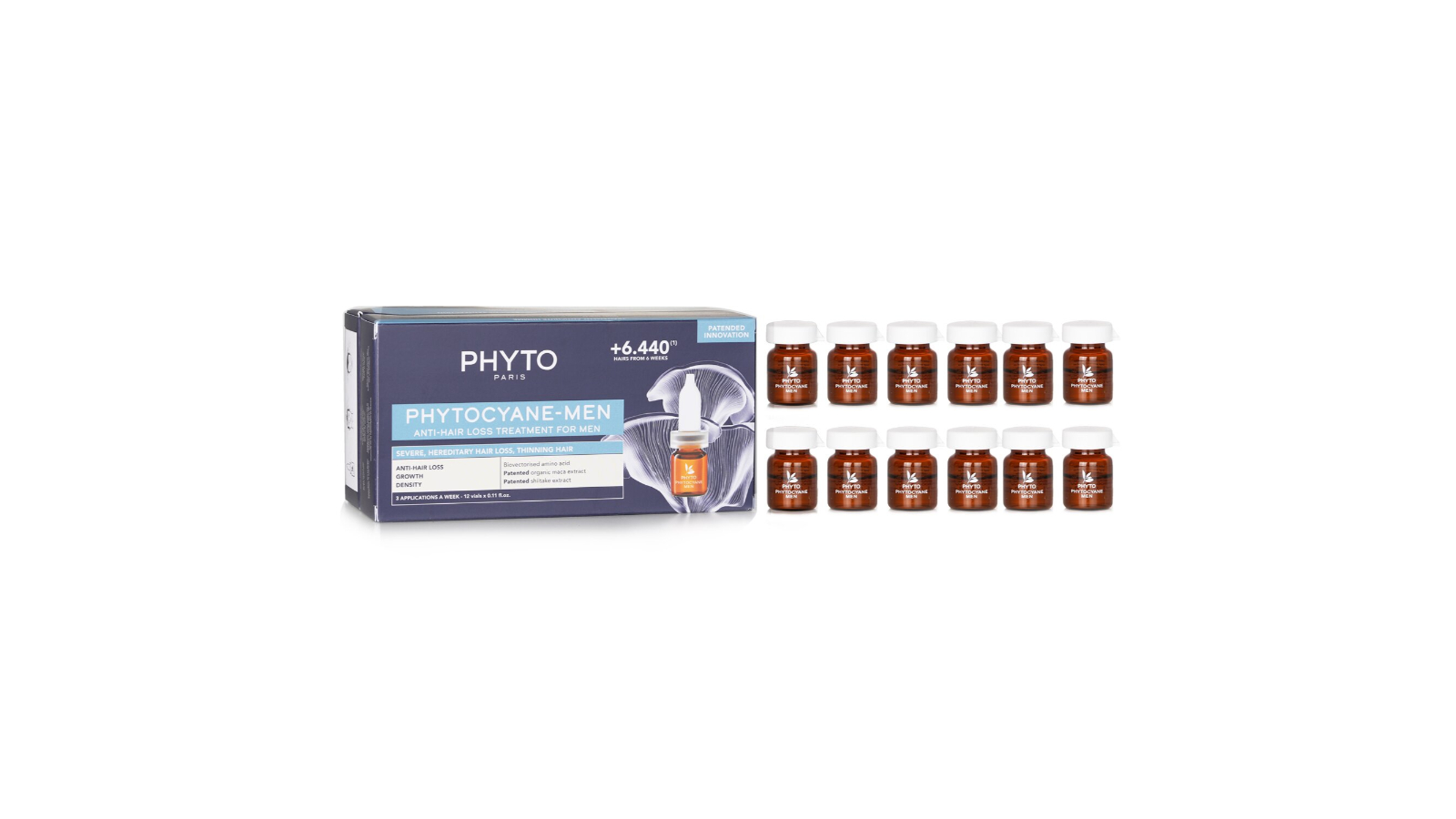 Phyto Cyane Anti-Hair Loss Treatment for Men - 12 x 3.5ml/0.11oz