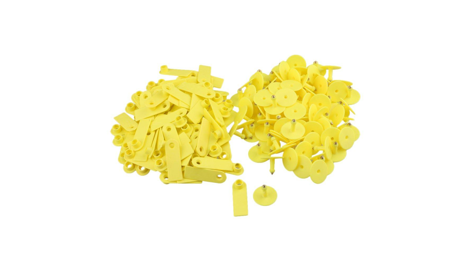 Rooster Farms 100 Piece Yellow Cattle Ear Tag - 5 x 2cm