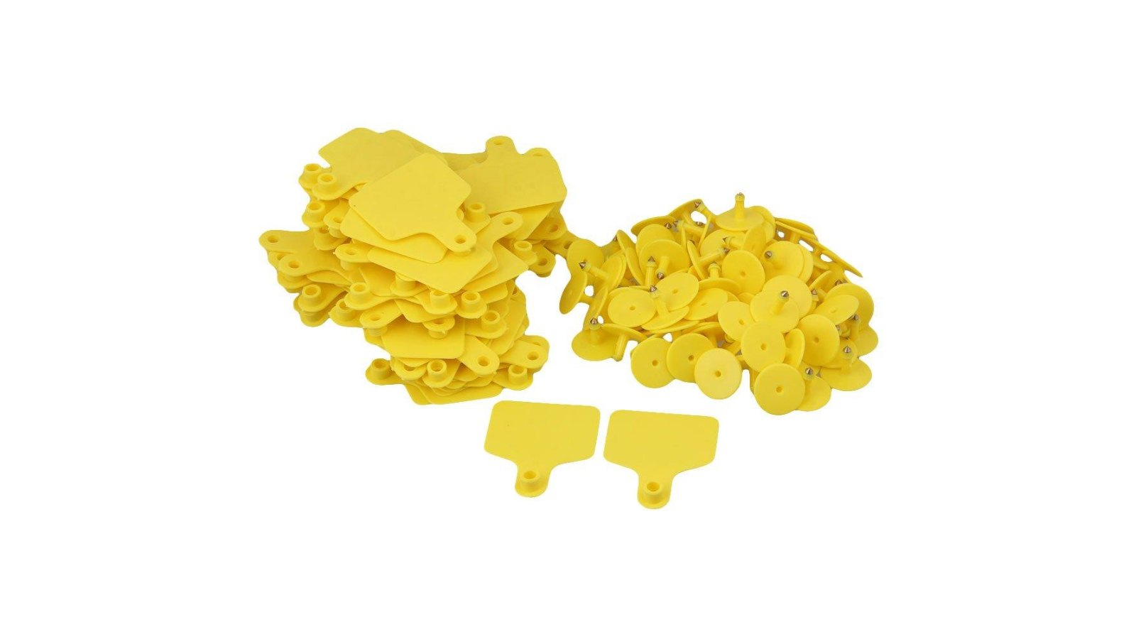 Rooster Farms 100 Piece Yellow Cattle Ear Tag - 6 x 7cm