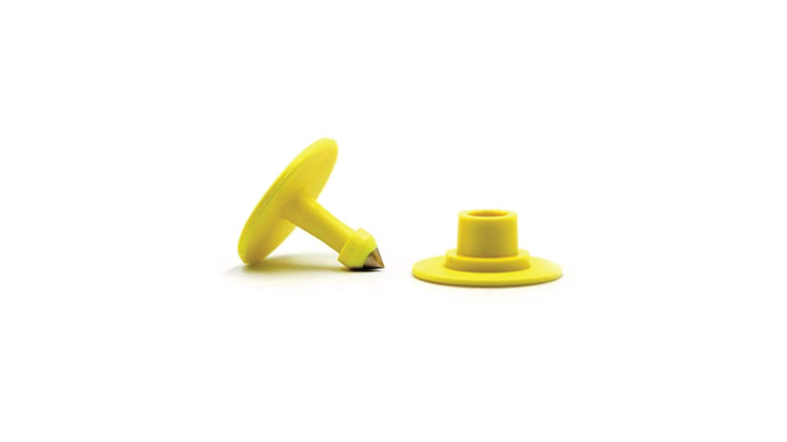 Rooster Farms 100 Piece Round Cattle Ear Tag - Yellow