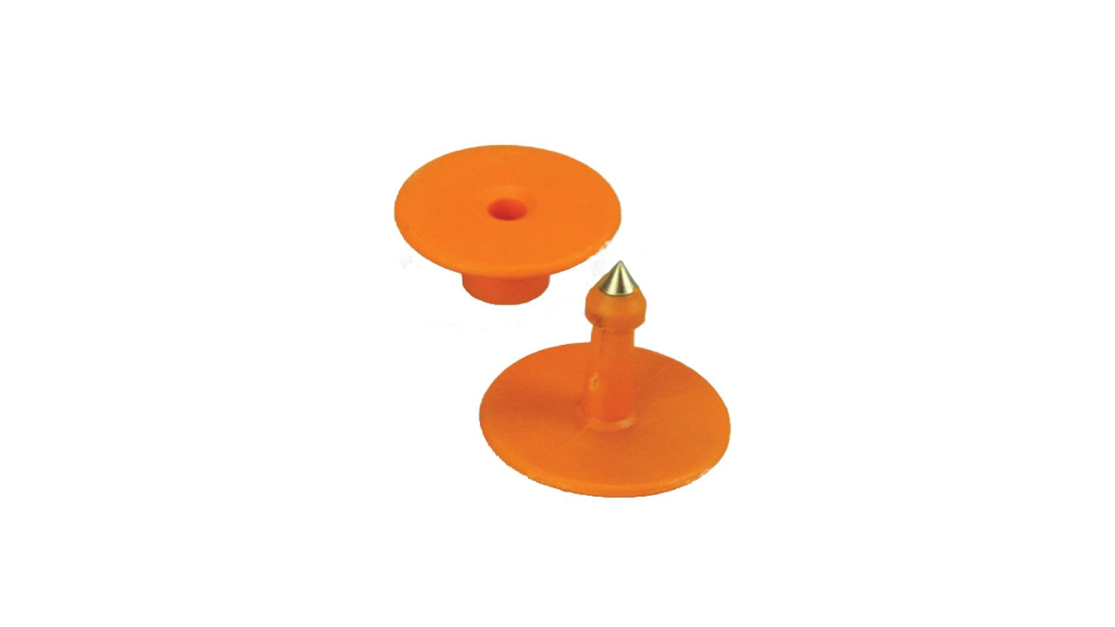 Rooster Farms 100 Piece Round Cattle Ear Tag - Orange