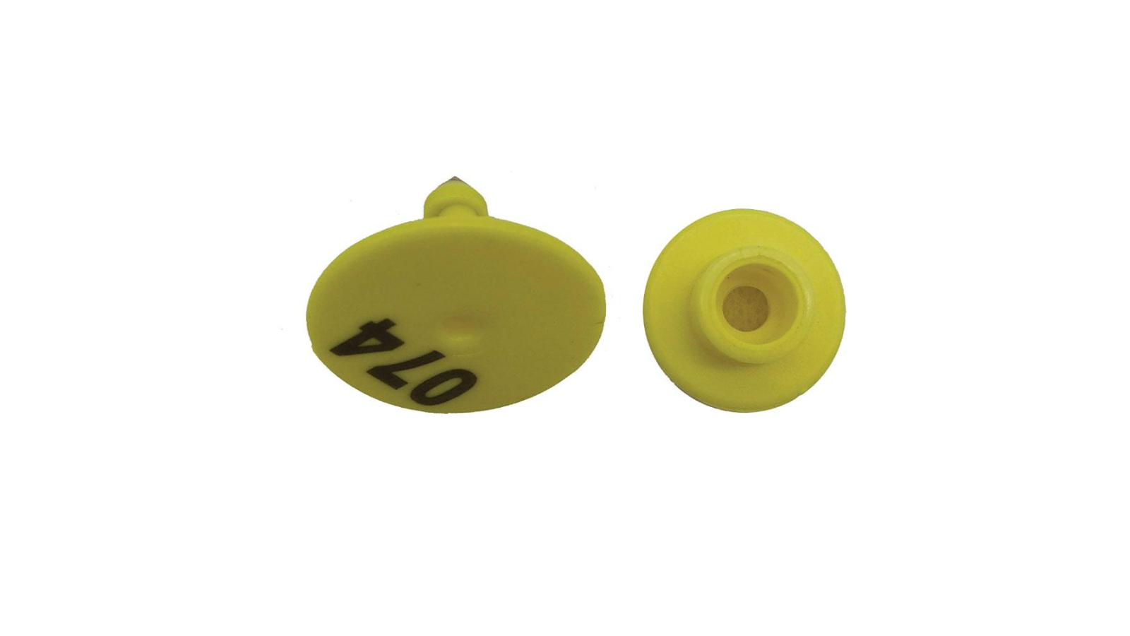 Rooster Farms 1-100 Round Cattle Number Ear Tag Set - Yellow