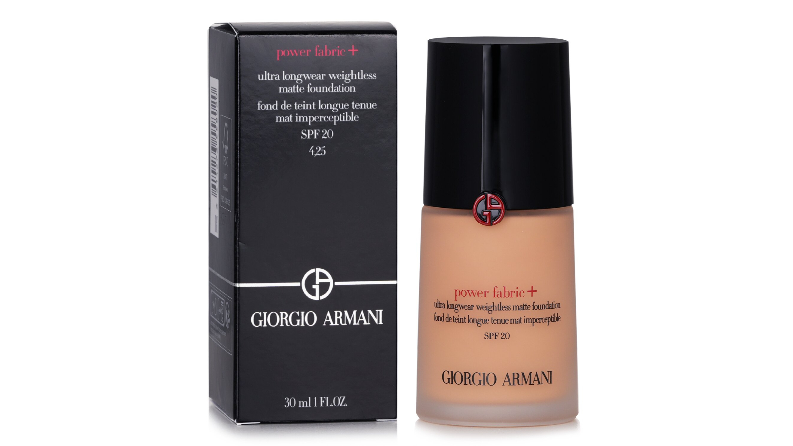 Giorgio Armani No. 4.25 Power Fabric plus Ultra Longwear Weightless Matte Foundation SPF 20 - 30ml/1oz