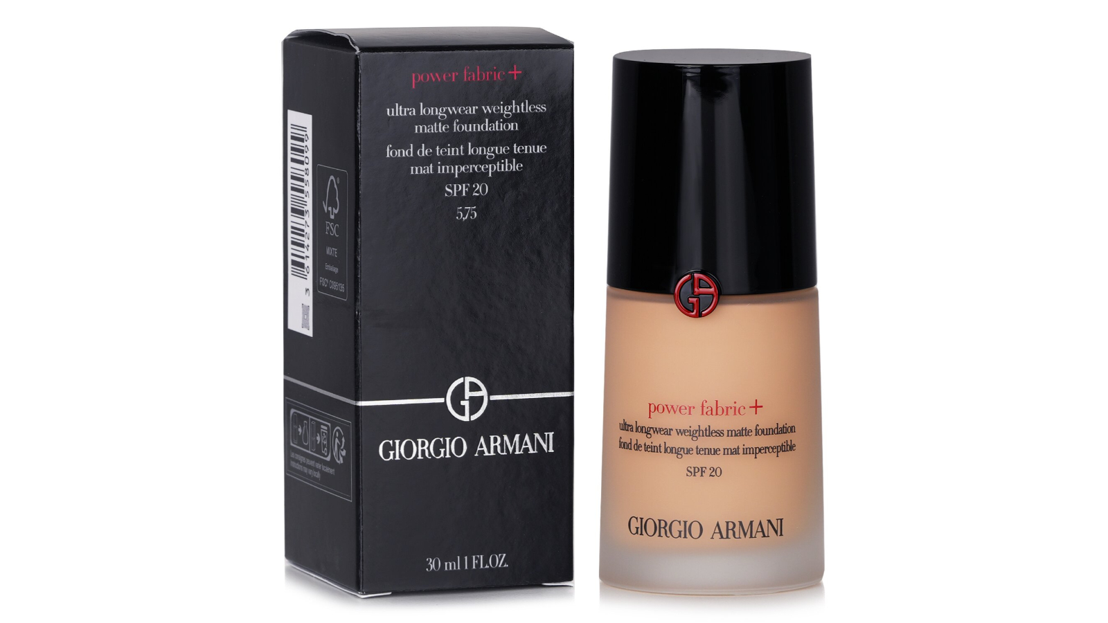 Giorgio Armani No. 5.75 Power Fabric plus Ultra Longwear Weightless Matte Foundation SPF 20 - 30ml/1oz