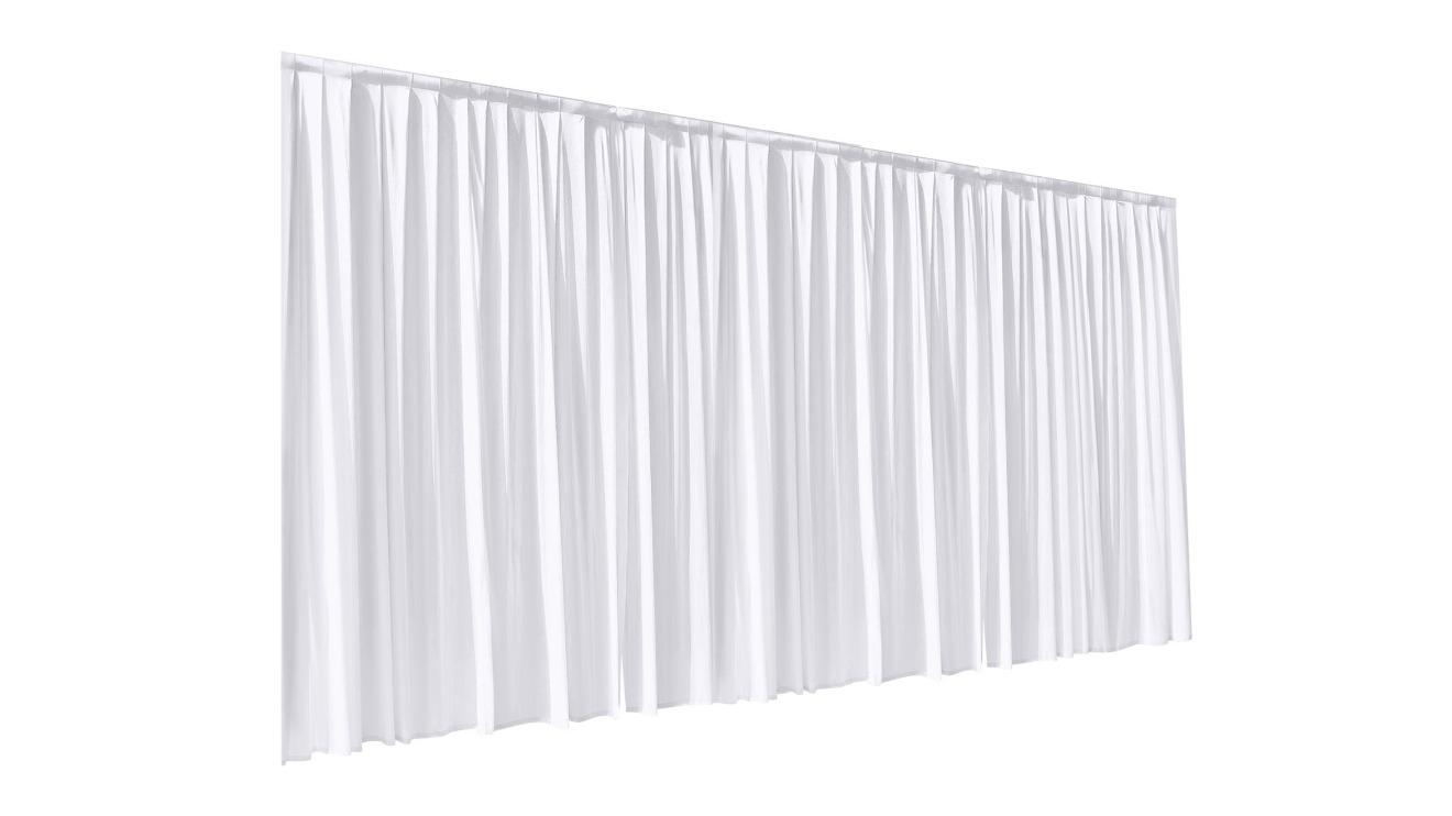 White Backdrop Curtain Silk Drape Background Party Decoration Backdrop with Rod Pocket - 300 x 600cm