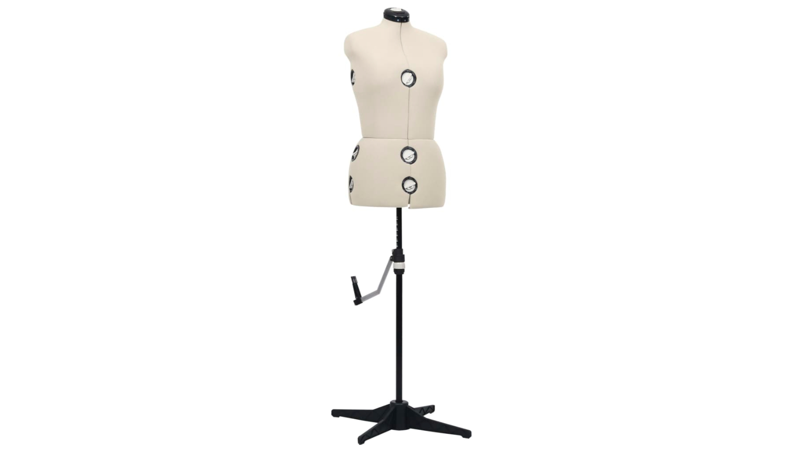 vidaXL Adjustable Medium Female Dress Form - Cream