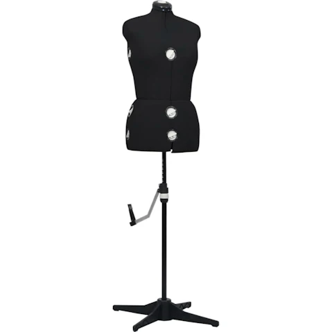 vidaXL Adjustable Medium Female Dress Form - Black