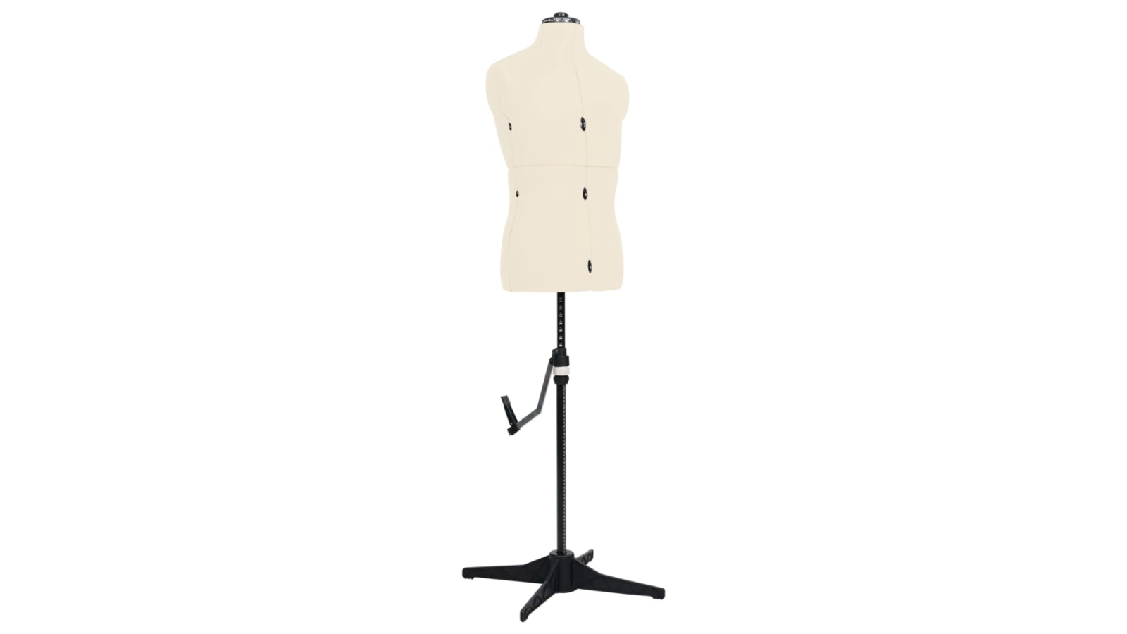 vidaXL Cream Adjustable Dress Form Male - Size 37-45