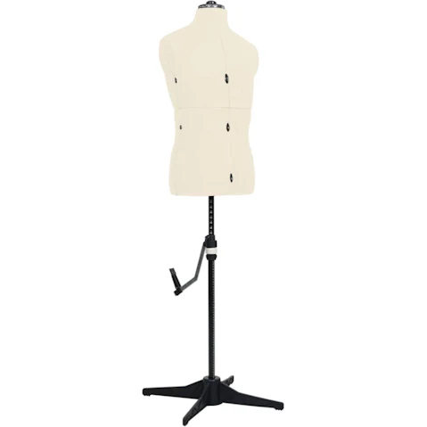 vidaXL Cream Adjustable Dress Form Male - Size 37-45