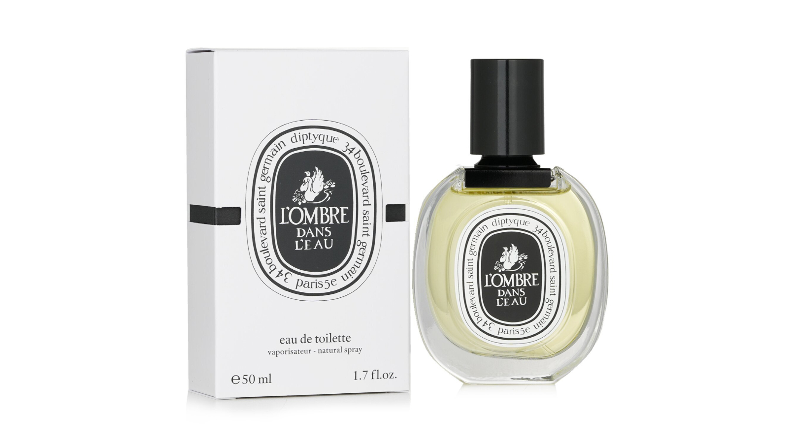 Diptyque L'OMBRE DANS L'EAU Eau de Toilette Spray popular for Woman 50ml/1.7oz