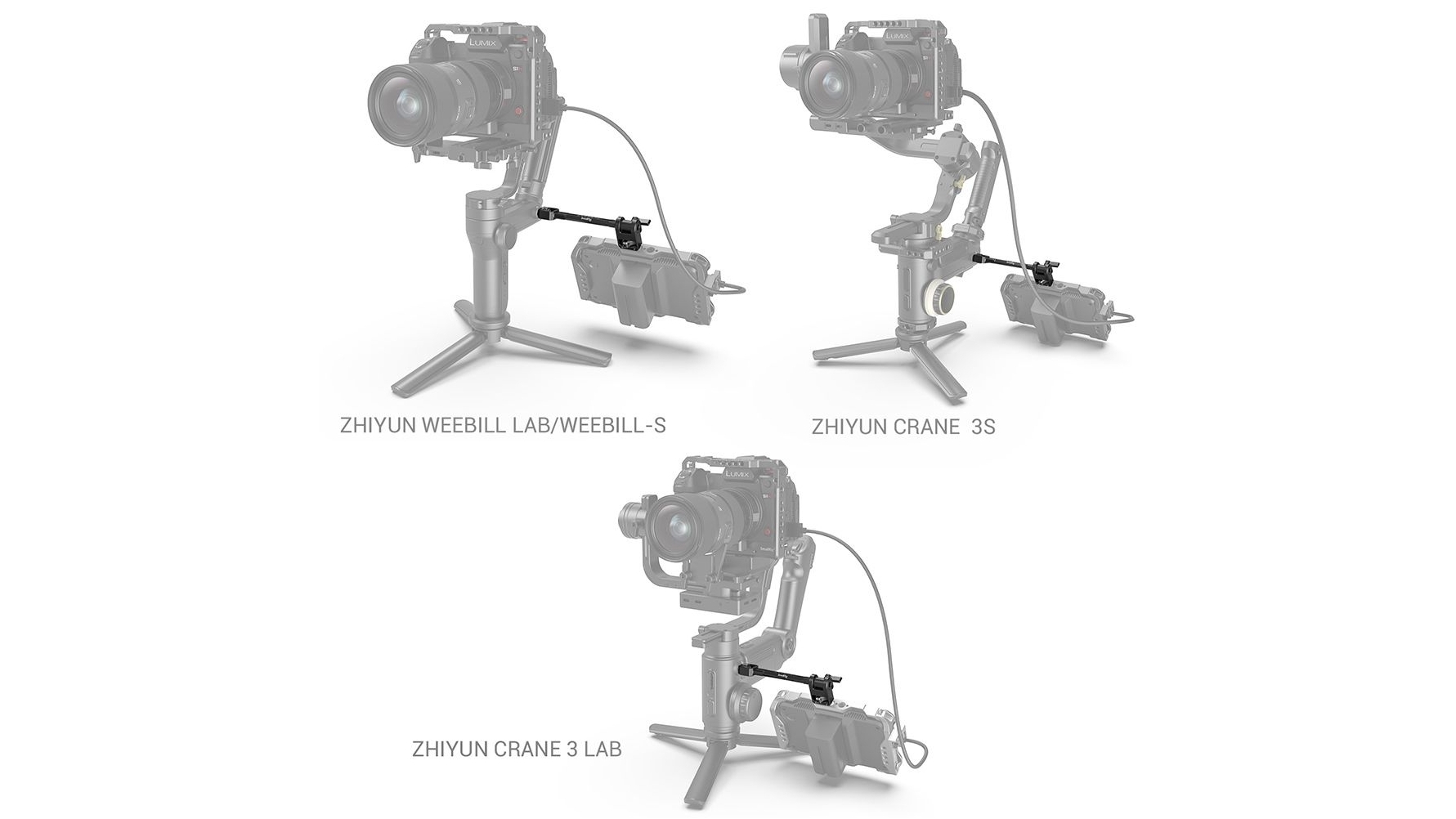 SmallRig 2889 Adjustable Monitor Mount For DJI RS2/SC & Zhiyun Crane 3