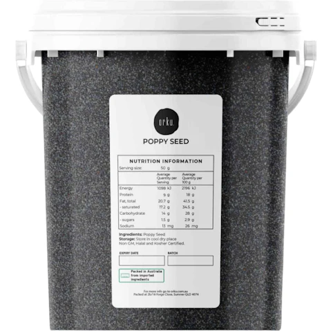 Orku Unwashed Papaver Bucket Somniferum Poppy Seeds - 800g