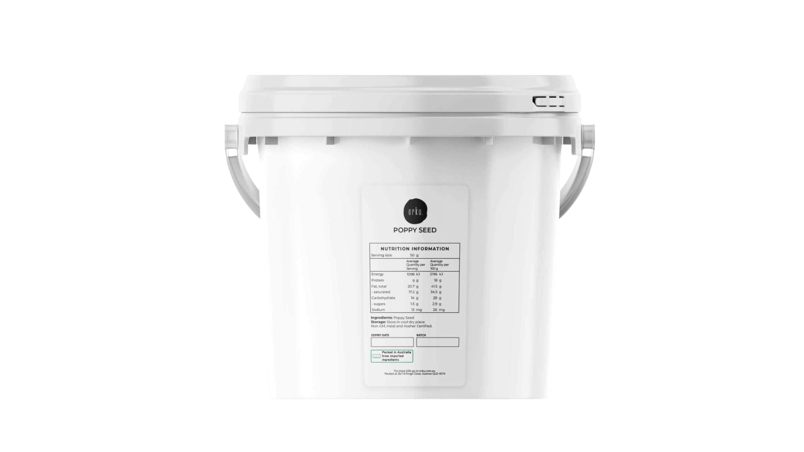 Orku Unwashed Papaver Bucket Somniferum Poppy Seeds - 3.5kg
